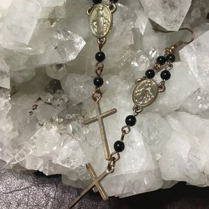 TOPSHOP Rosary Cross Earings